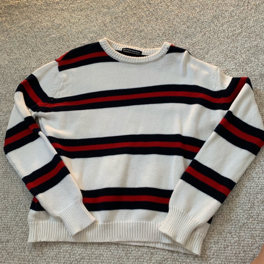 Brandy Melville Striped Bernadette Sweater